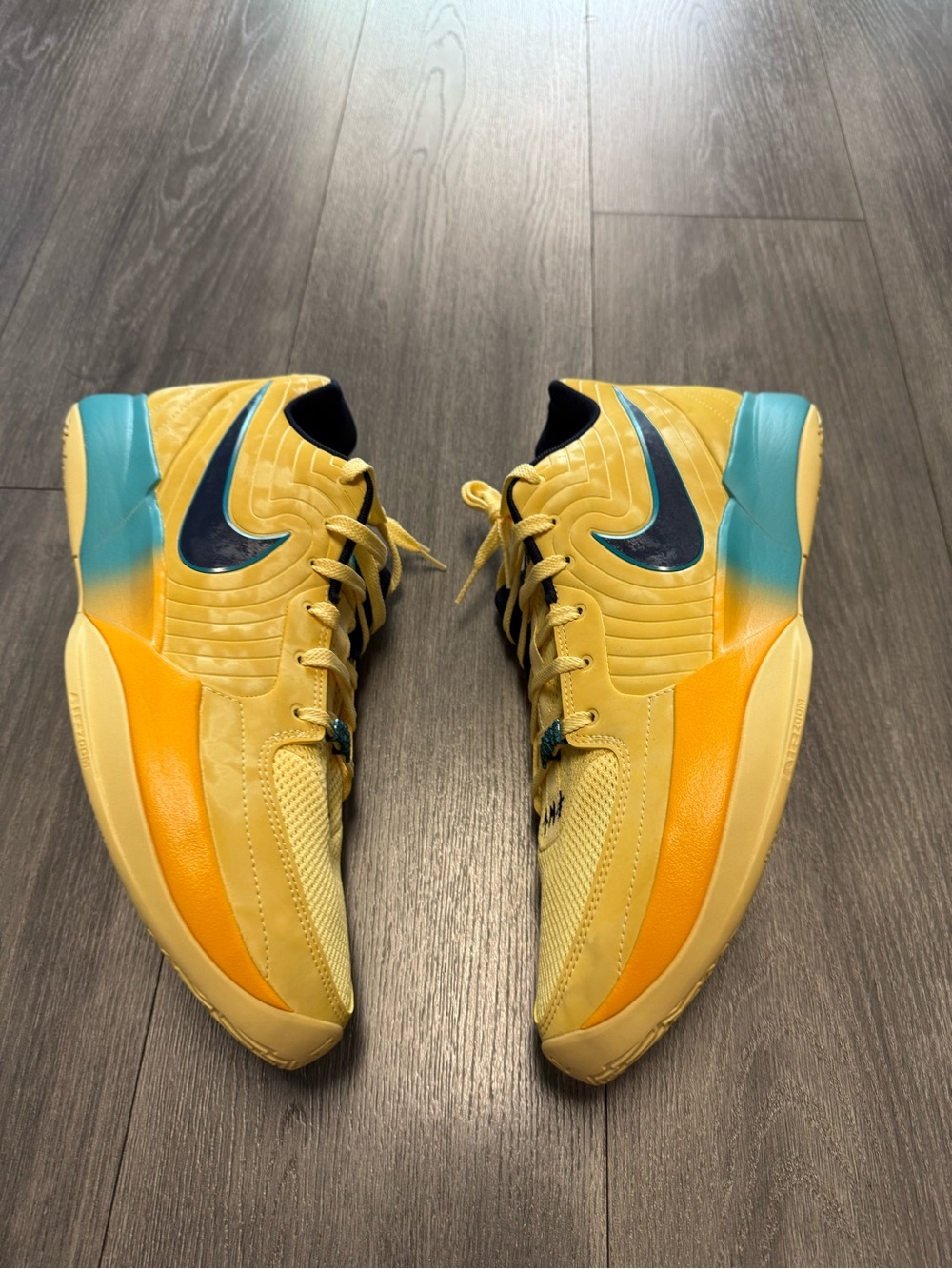 Nike Ja 2 "Out My Body" Sonic Yellow/Black/Tropical Teal FD7328-700 Men’s Sz 14
